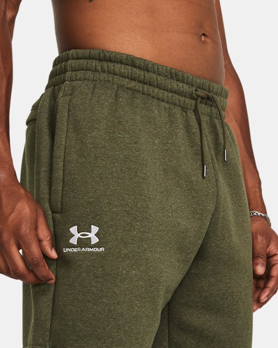Men's UA Icon Fleece Shorts, Green, pdpMainDesktop image number 3